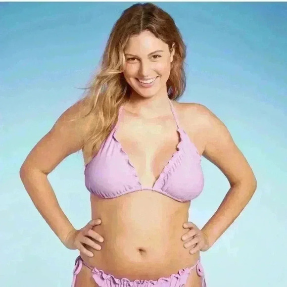 wild fable Other - NWT WILD FABLE PURPLE RUFFLE BIKINI TOP AND BOTTOM